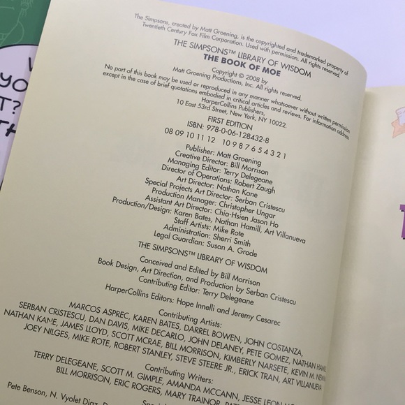 Rare The Book Of Moe From The Simpsons Library Of Wisdom Hardcover 2008 Edition - Picture 7 of 12